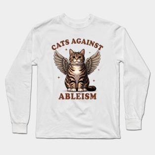 Hidden Disability Invisible Illness Cats Against Ableism Long Sleeve T-Shirt